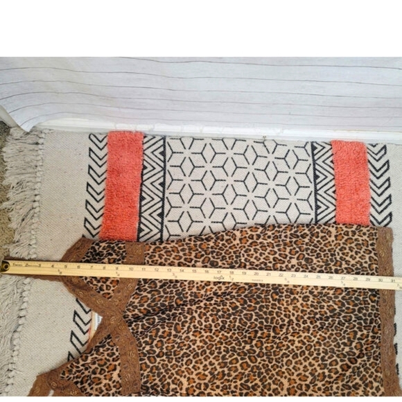 THATS SO FETCH LEOPARD PRINT & BLACK LACE MINI SLIP DRESS, SZ 8 - Picture 12 of 12